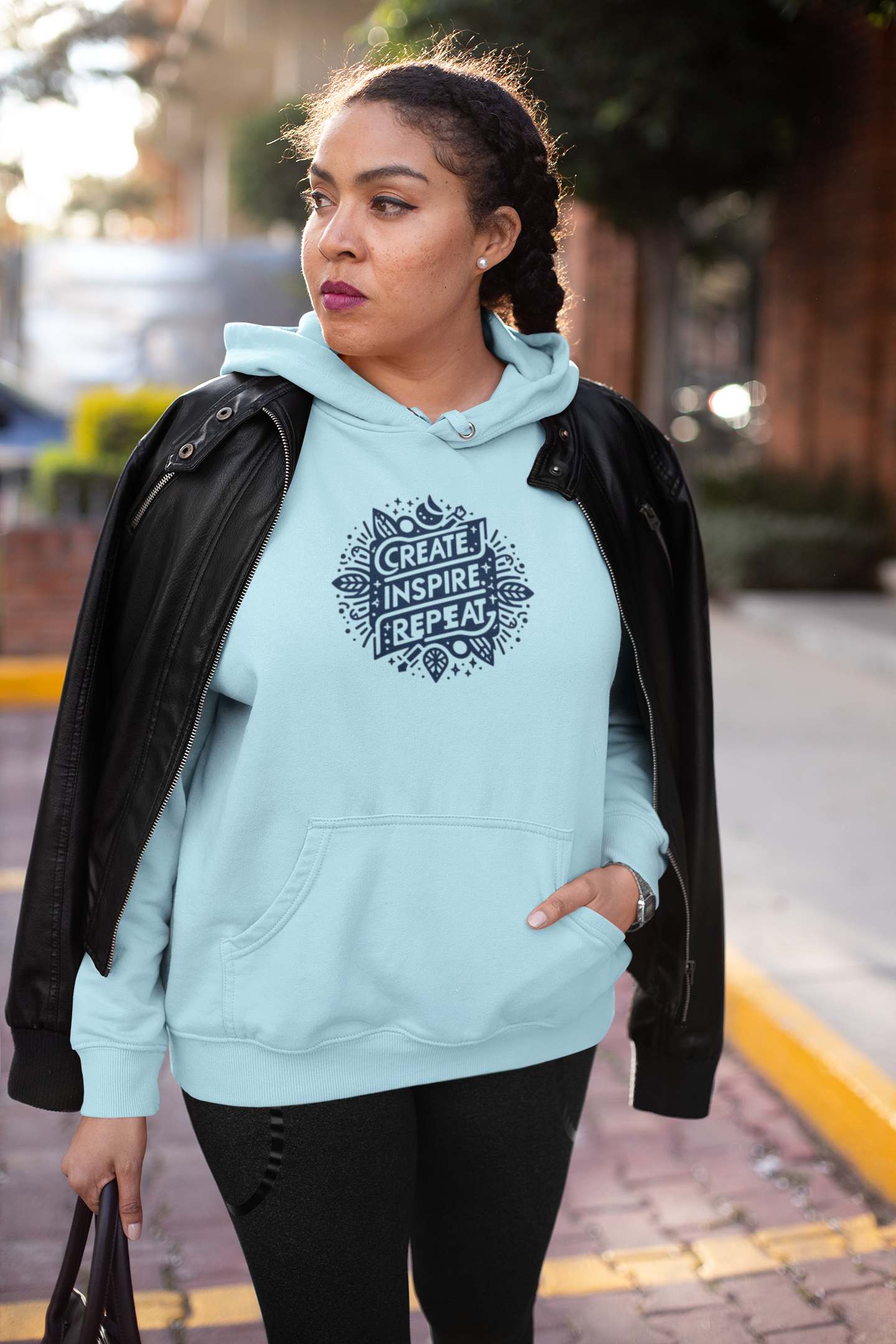 Create. Inspire. Repeat. Hoodie KFQ